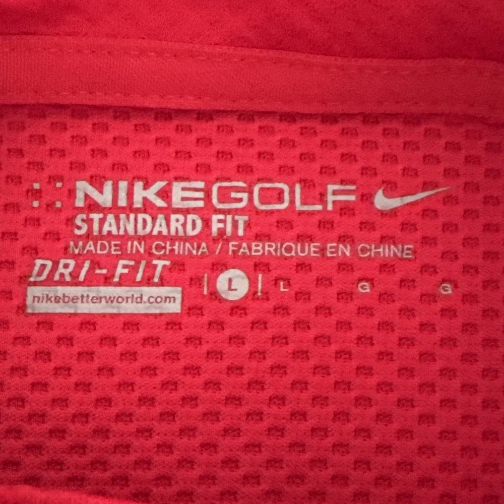 Nike Golf‎ DRI Fit Men's L Red Black 1/4 Zip Pullover Sweater 888563-657 #570